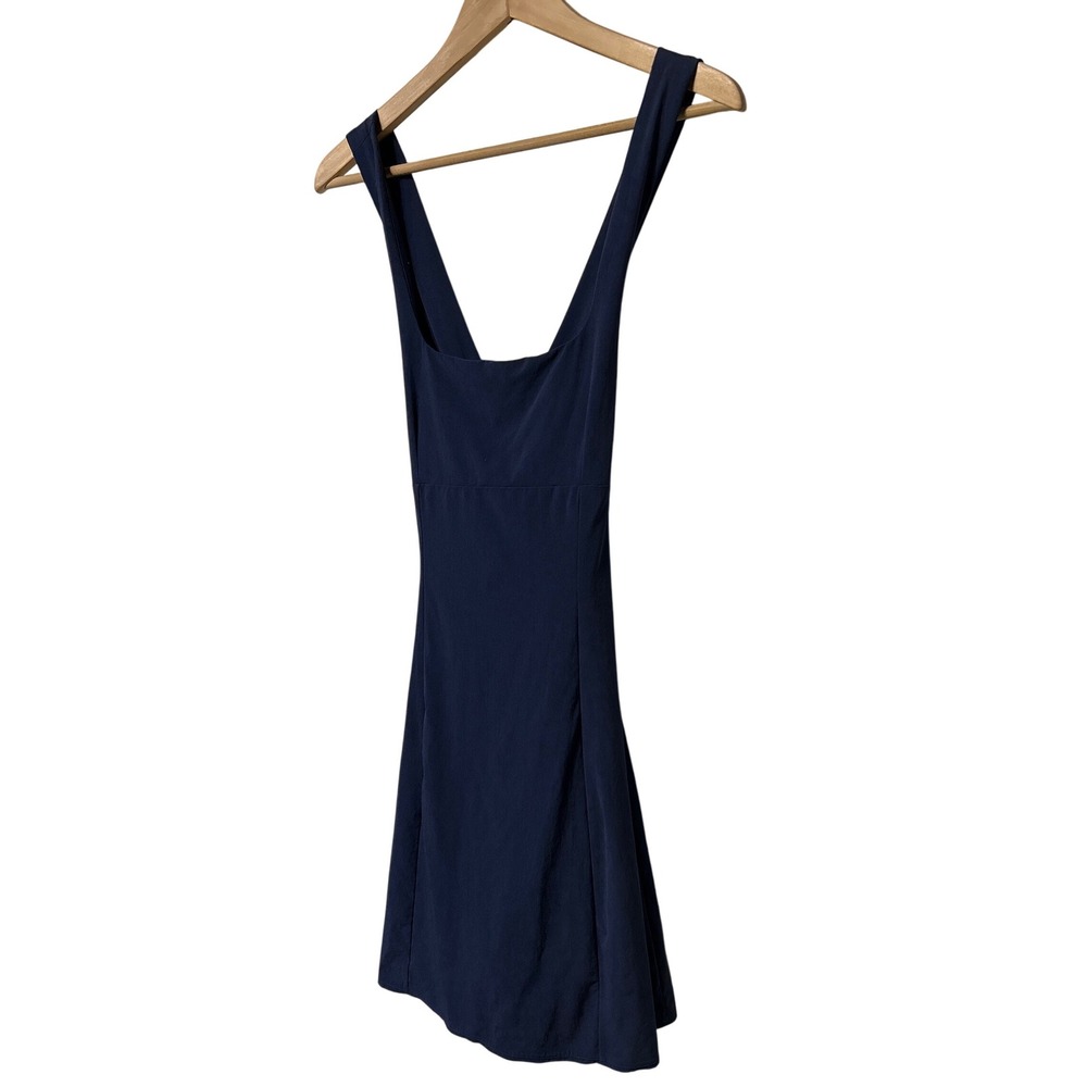 Outdoor Voices Navy Blue Crossback Pinafore Dress M‎ Nylon Spandex Athletic Mini